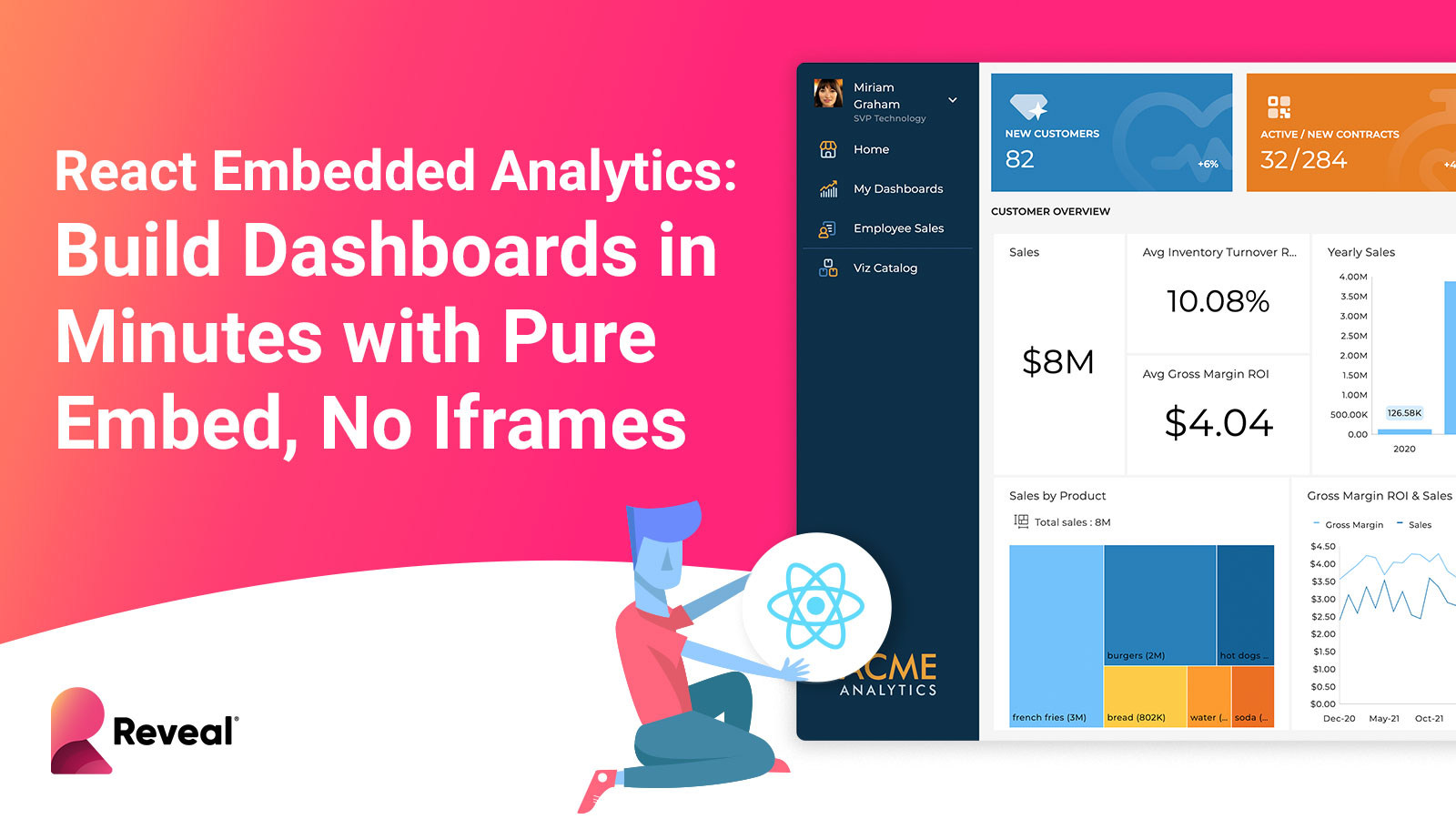 React Embedded Analytics: Build Dashboards in Minutes with Pure Embed, No Iframes