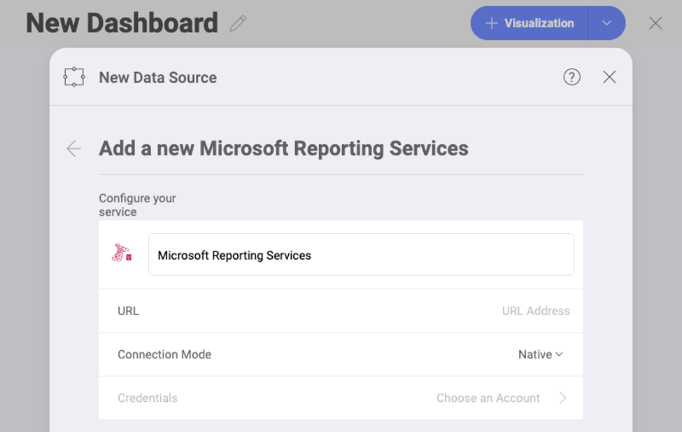 Microsoft SQL Server Reporting Services とReveal BI の接続